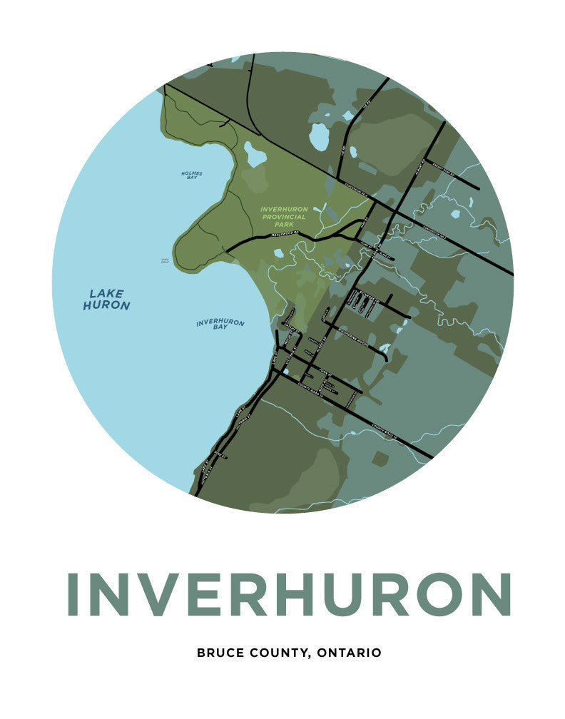 Inverhuron Map Print Jelly Brothers 4973