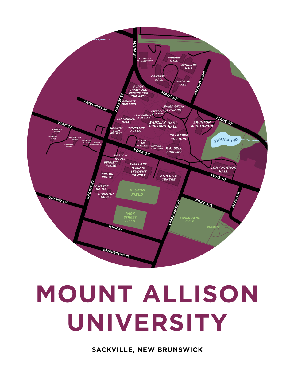 Mount Allison University Campus Map Jelly Brothers