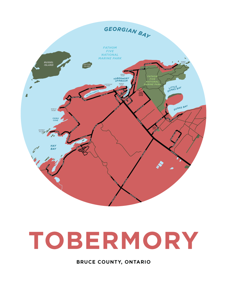 Tobermory Map Print Jelly Brothers 5682