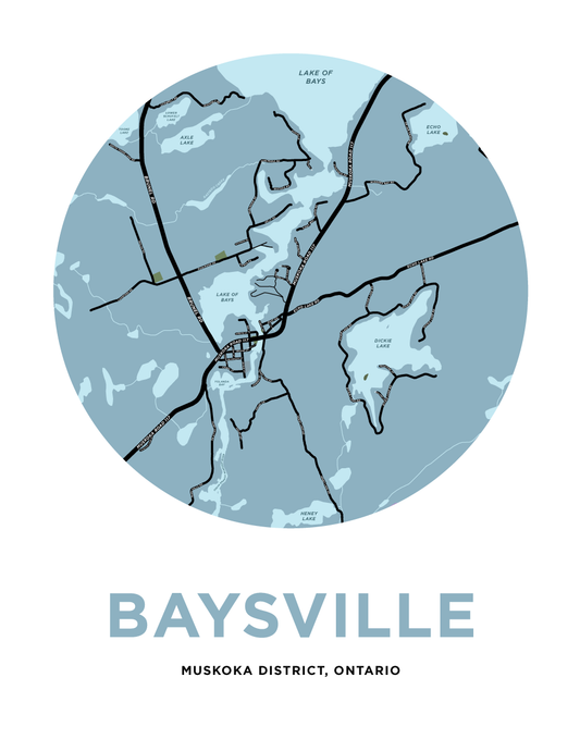 Baysville Map Print