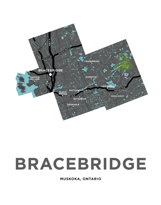 Bracebridge Municipality Map Print