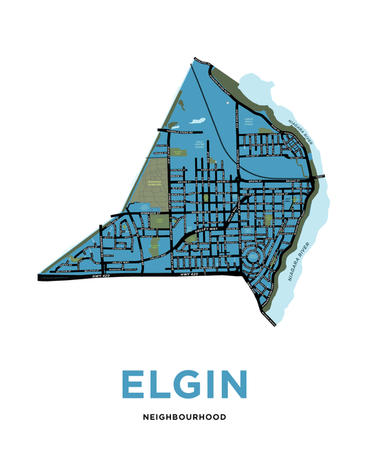 Elgin Neighbourhood Map Print