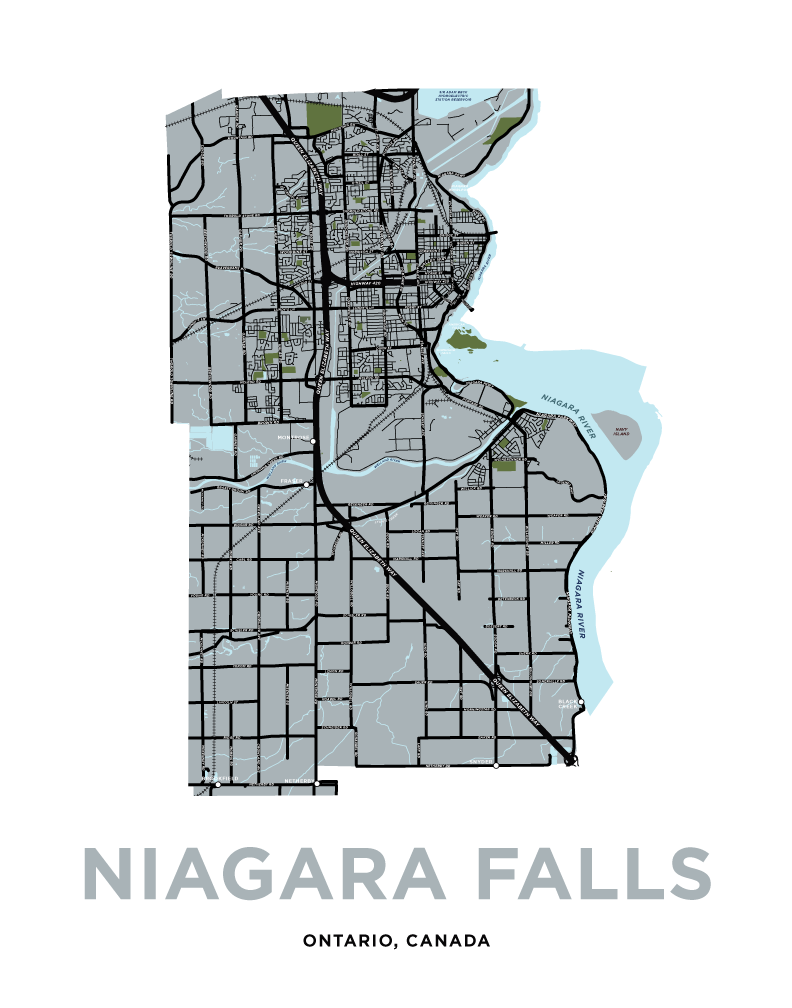 Niagara Falls Map Print