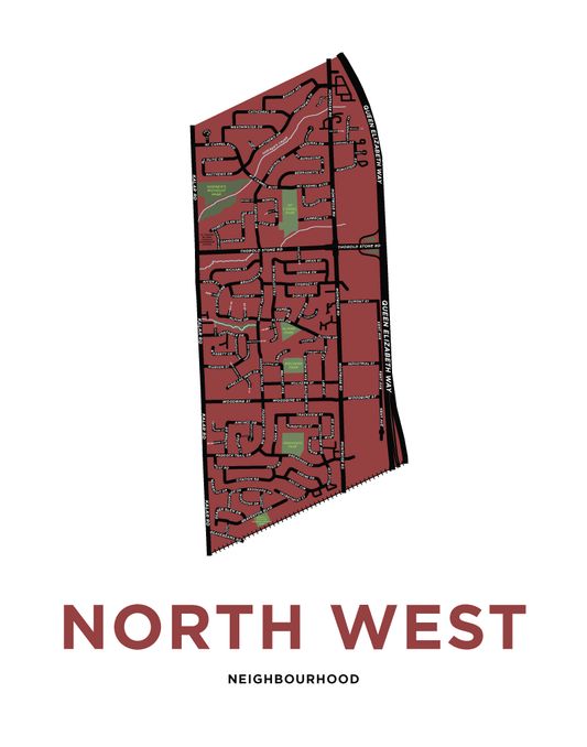 North West Niagara Falls Neighbourhood Map Print