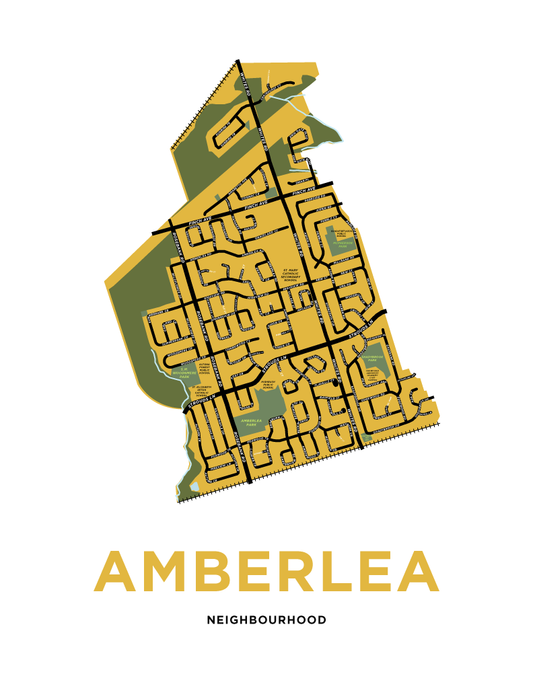 Amberlea Neighbourhood Map Print