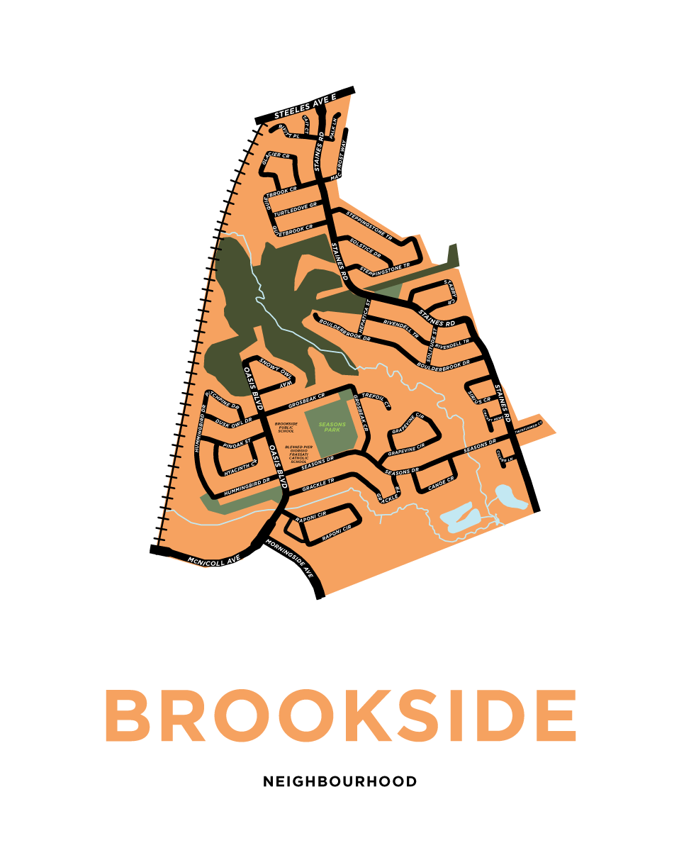 Brookside Neighbourhood Map Print – Jelly Brothers