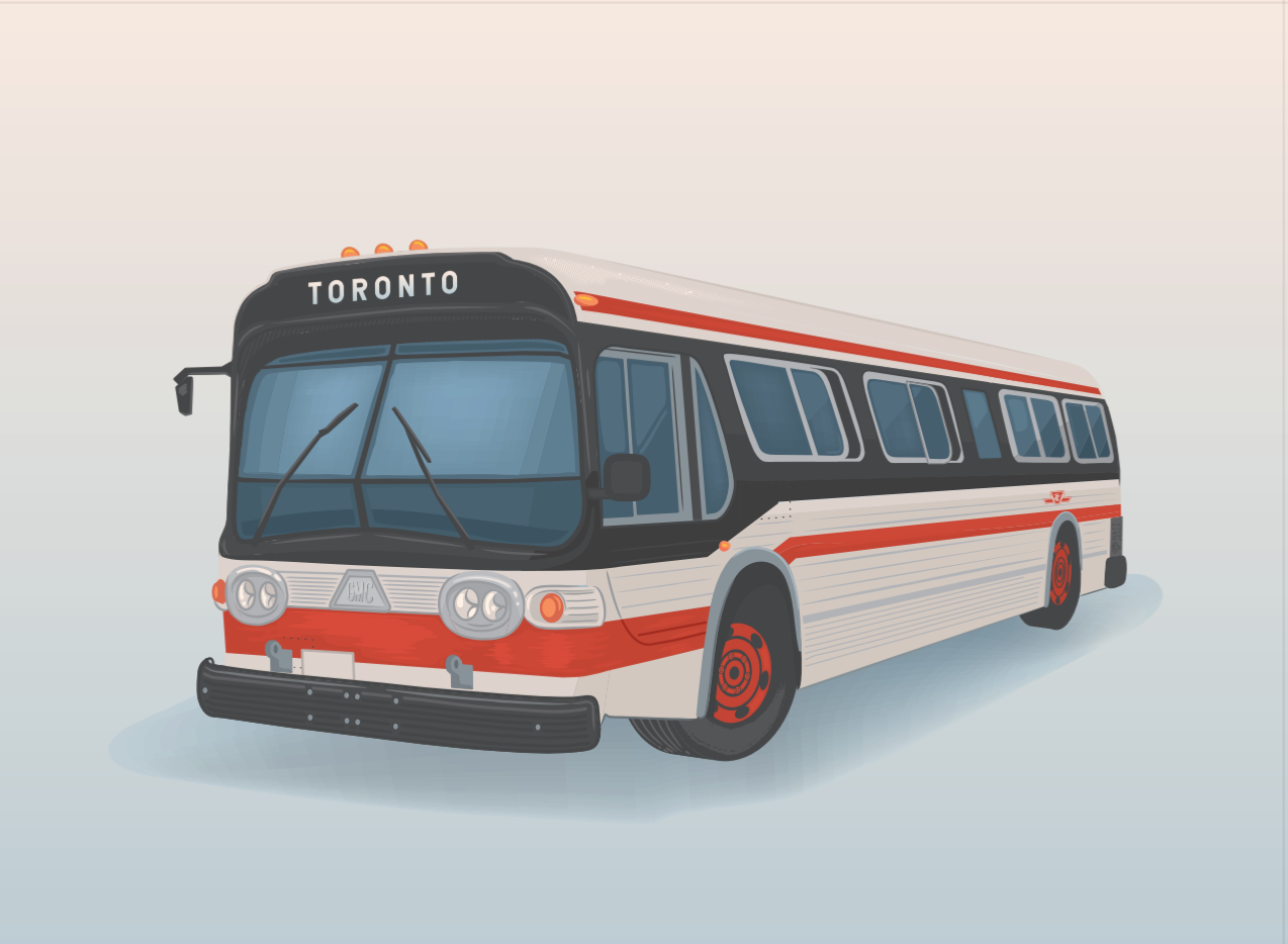 Toronto "Fishbowl" Bus Print