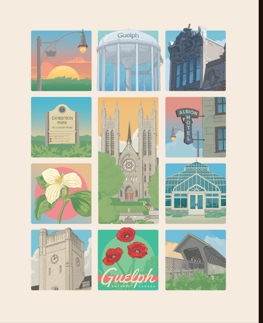 Guelph Grid Print