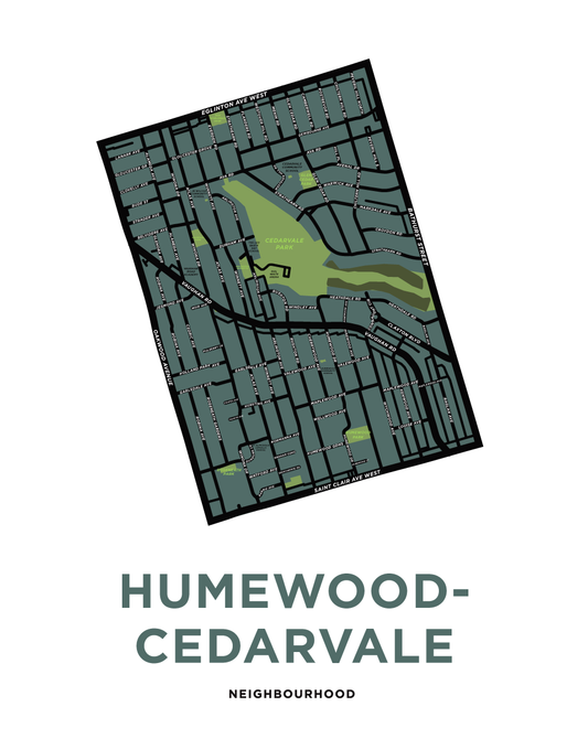 Humewood-Cedarvale Map Print