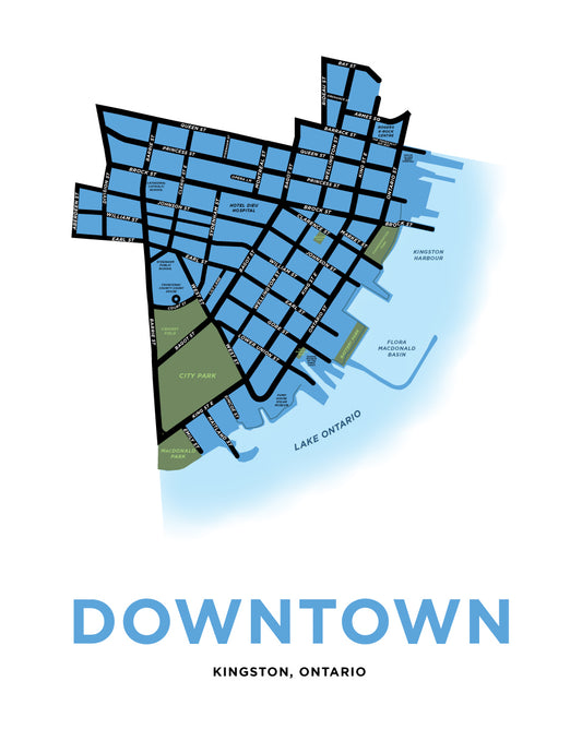 Downtown Kingston Map Print