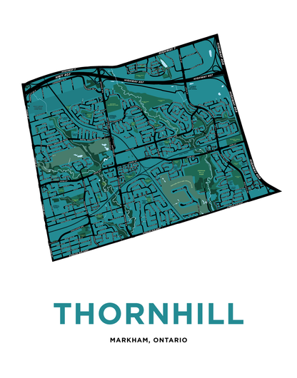 Thornhill Neighbourhood Map Print (Markham) – Jelly Brothers