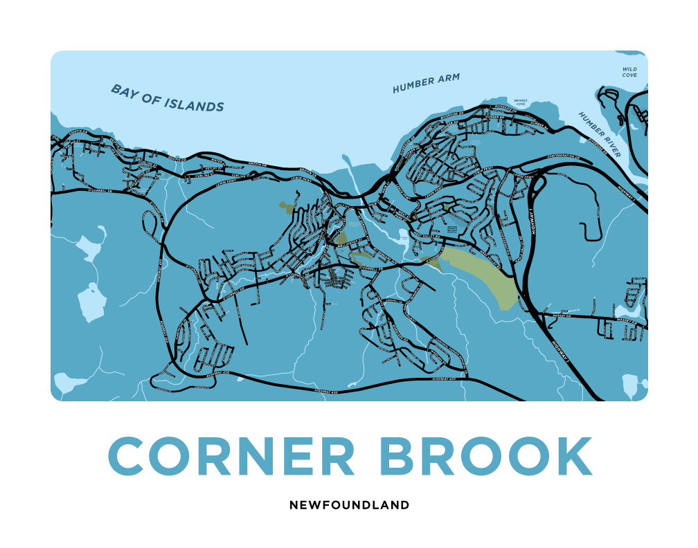 Corner Brook Map Print Jelly Brothers   NL CornerBrook 95481699 4641 43b7 A489 B140ad533435 