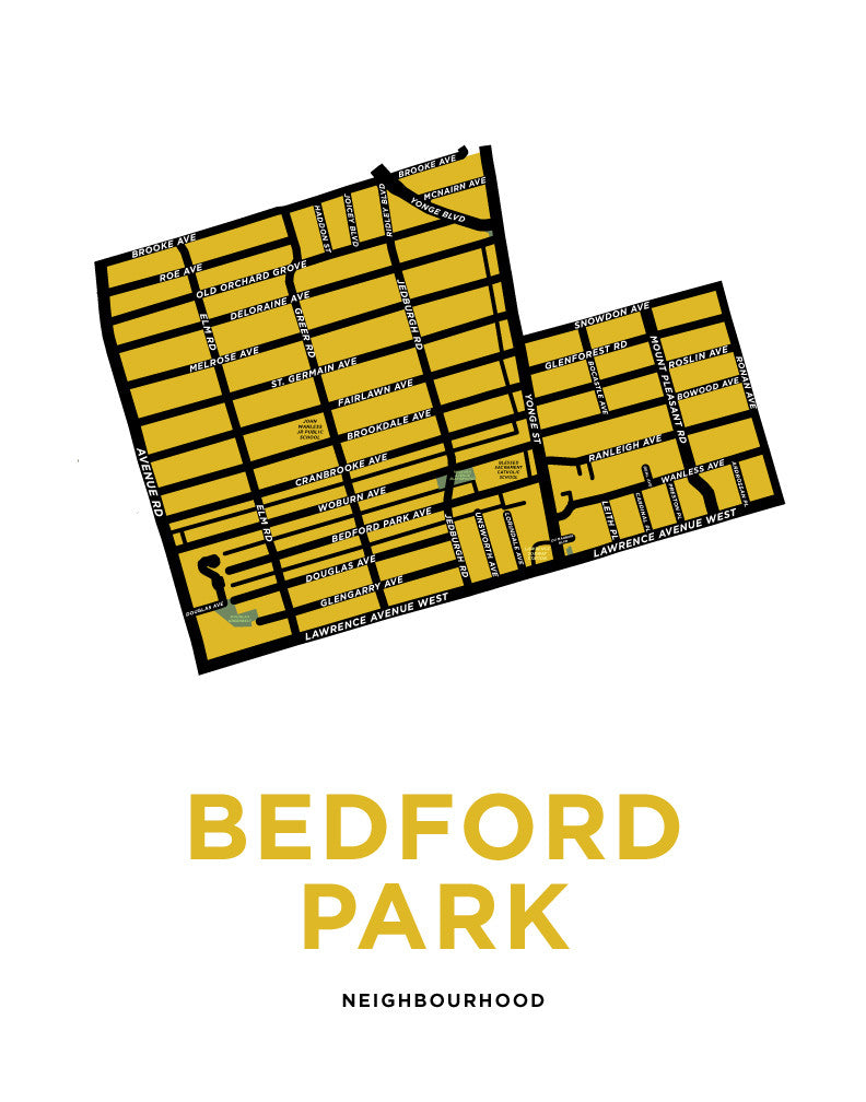 Bedford Park Neighbourhood Map Print – Jelly Brothers