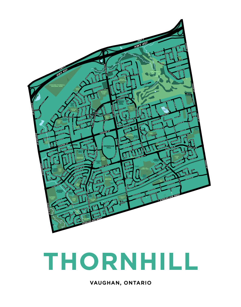 Thornhill Map Print (Vaughan Side) – Jelly Brothers